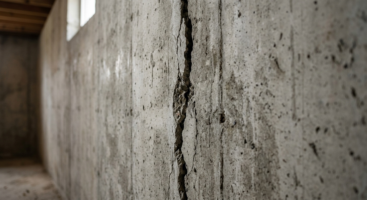 Foundation cracks waterproofing