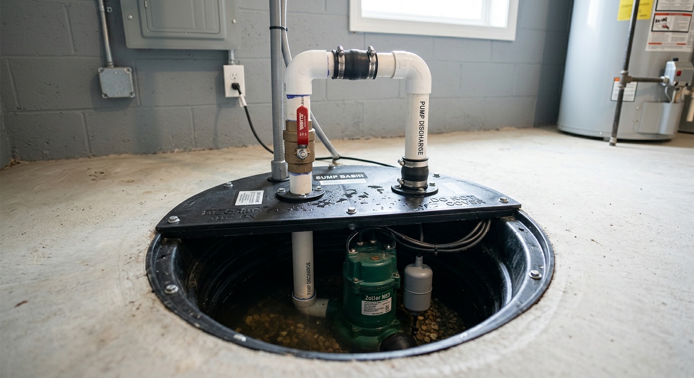 Sump pump installation